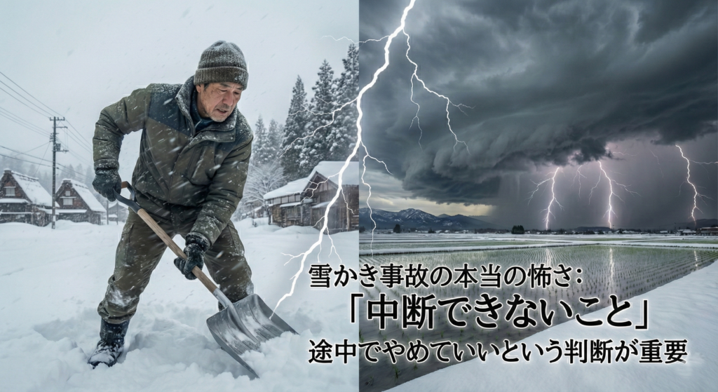 雪かきの怖さについて